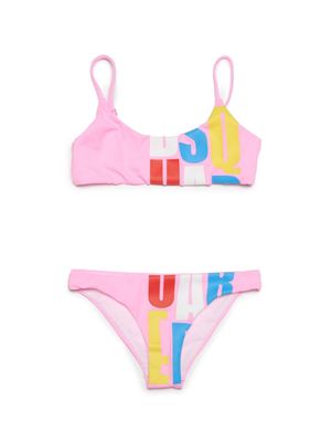 Dsquared2 Kids logo-print scoop-neck bikini set - Pink