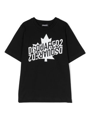 Dsquared2 Kids logo-print short-sleeved cotton T-shirt - Black