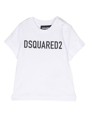 Dsquared2 Kids logo-print shortsleeved cotton T-shirt - White