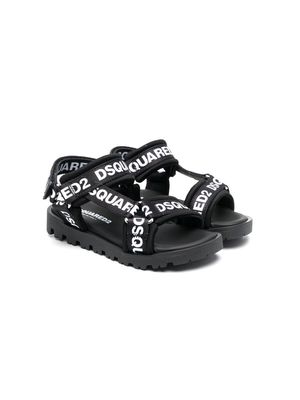 Dsquared2 Kids logo-print strap sandals - Black