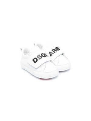 Dsquared2 Kids logo-print touch-strap sneakers - White