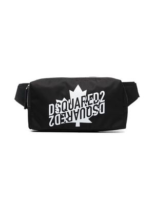 Dsquared2 Kids logo-print zip-up belt bag - Black