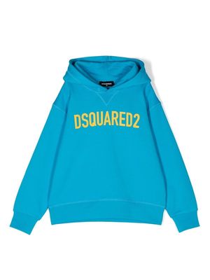 Dsquared2 Kids logo-printed hoodie - Blue