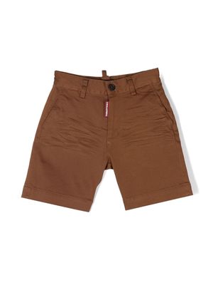 Dsquared2 Kids logo-tag casual shorts - Brown