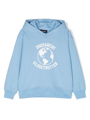 Dsquared2 Kids long-sleeve cotton hoodie - Blue