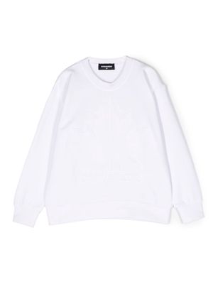 Dsquared2 Kids long-sleeved cotton sweatshirt - White
