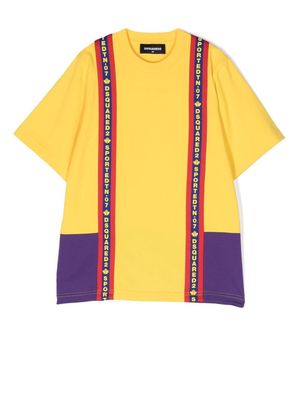 Dsquared2 Kids Maglietta slouch-fit T-shirt - Yellow