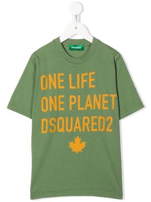 Dsquared2 Kids One Life One Planet T-sshirt - Green