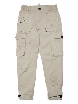Dsquared2 Kids paint-splatter trousers - Neutrals