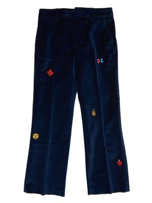 Dsquared2 Kids patch-detail cotton trousers - Blue