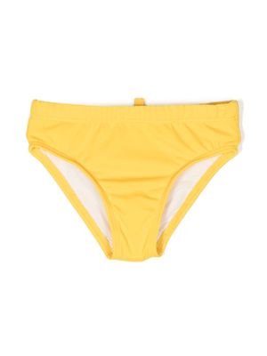 Dsquared2 Kids plain elasticated swim trunks - Yellow