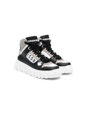 Dsquared2 Kids platform-sole high-top sneakers - Black