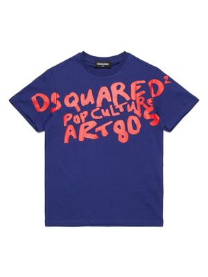 Dsquared2 Kids Pop Culture logo-print T-shirt - Blue