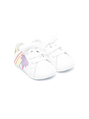 Dsquared2 Kids rainbow-stitching pre-walkers - White
