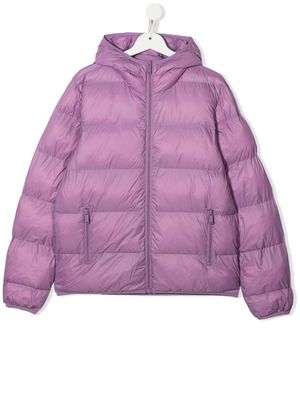 Dsquared2 Kids rear-logo hooded puffer jacket - Purple