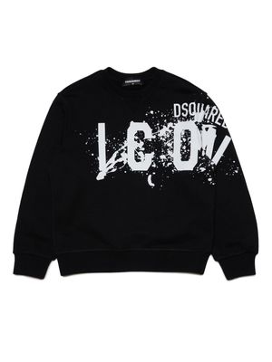 Dsquared2 Kids Relax-Icon logo-print cotton sweatshirt - Black