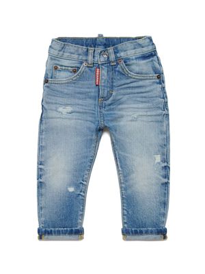 Dsquared2 Kids ripped straight-leg jeans - Blue