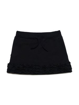 Dsquared2 Kids ruffled logo-print skirt - Black