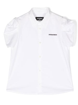 Dsquared2 Kids short-sleeve cotton shirt - White