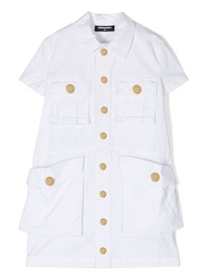 Dsquared2 Kids short-sleeved cotton dress - White