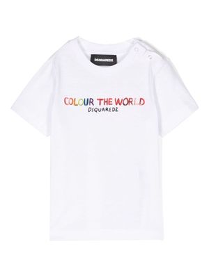Dsquared2 Kids slogan-print short-sleeve T-shirt - White