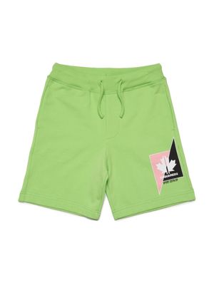 Dsquared2 Kids Sport Edtn.09 cotton shorts - Green