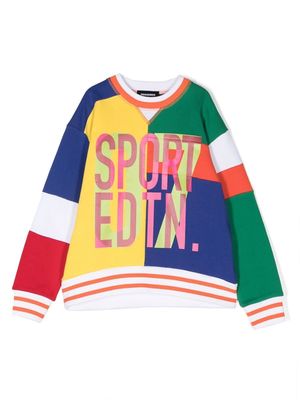 Dsquared2 Kids Sport Edtn. colour-block sweatshirt - Green
