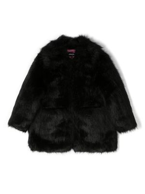 Dsquared2 Kids spread-collar faux-fur jacket - Black