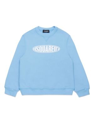Dsquared2 Kids surf logo-print cotton sweatshirt - Blue