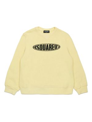 Dsquared2 Kids surf logo-print cotton sweatshirt - Yellow