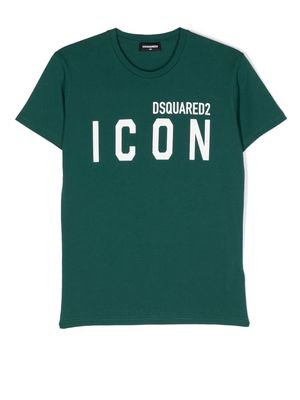 Dsquared2 Kids TEEN logo-print short-sleeve T-shirt - Green