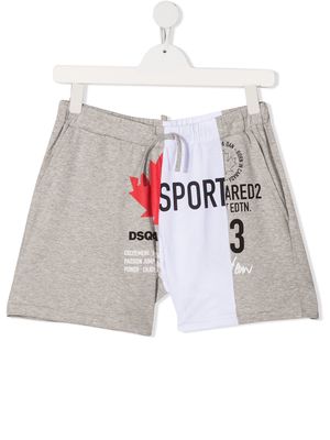 Dsquared2 Kids TEEN Sport Edtn. 03 cotton shorts - Grey