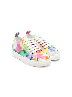 Dsquared2 Kids tie-dye canvas sneakers - Pink