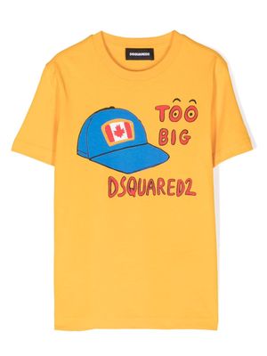Dsquared2 Kids Too Big cotton T-shirt - Yellow