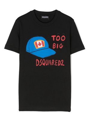 Dsquared2 Kids Too Big logo-print T-shirt - Black