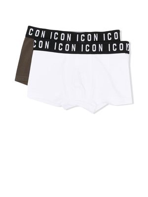 Dsquared2 Kids two-pack Icon boxer briefs - White