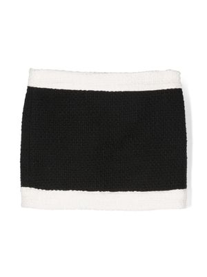 Dsquared2 Kids two-tone tweed cotton skirt - Black