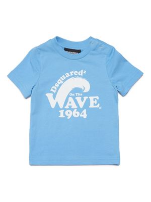 Dsquared2 Kids Wave 1964-print cotton T-shirt - Blue