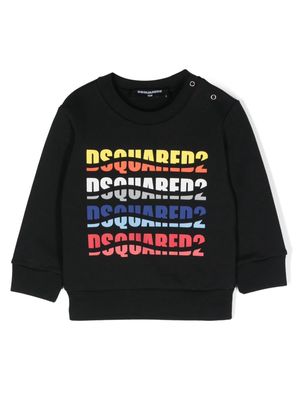 Dsquared2 Kids wave-logo sweatshirt - Black