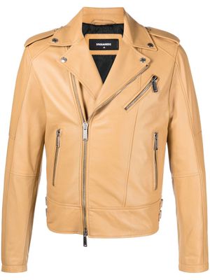Dsquared2 Kiodo leather jacket - Neutrals