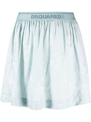 Dsquared2 lace-detail pencil skirt - Blue