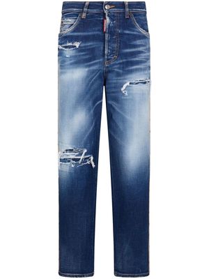 Dsquared2 lace-up distressed jeans - Blue