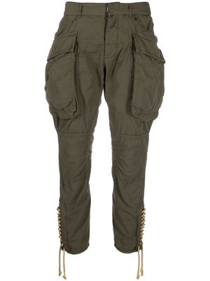 Dsquared2 lace-up slim-fit trousers - Green