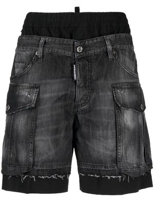 Dsquared2 layered Boxer cargo shorts - Black