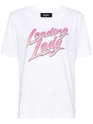 Dsquared2 Leading lady cotton T-shirt - White