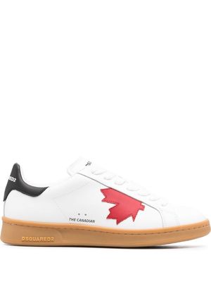 Dsquared2 leaf-print sneakers - White