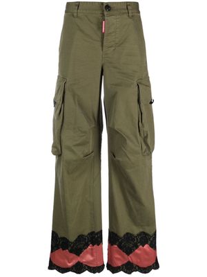 Dsquared2 Lingerie low-rise cargo trousers - Green