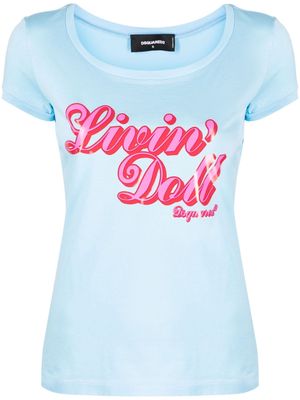 Dsquared2 Livin' Doll cotton T-shirt - Blue