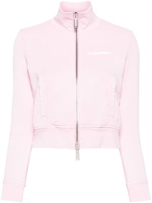 Dsquared2 logo-appliqué cropped sweatshirt - Pink