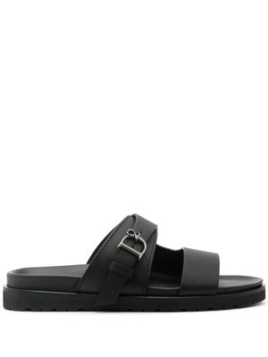 Dsquared2 logo-buckle leather slides - Black